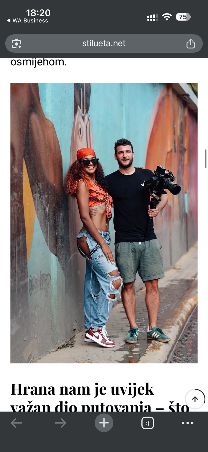 Josip Cvitešić with his camera and a dancer on location in the Dominican Republic