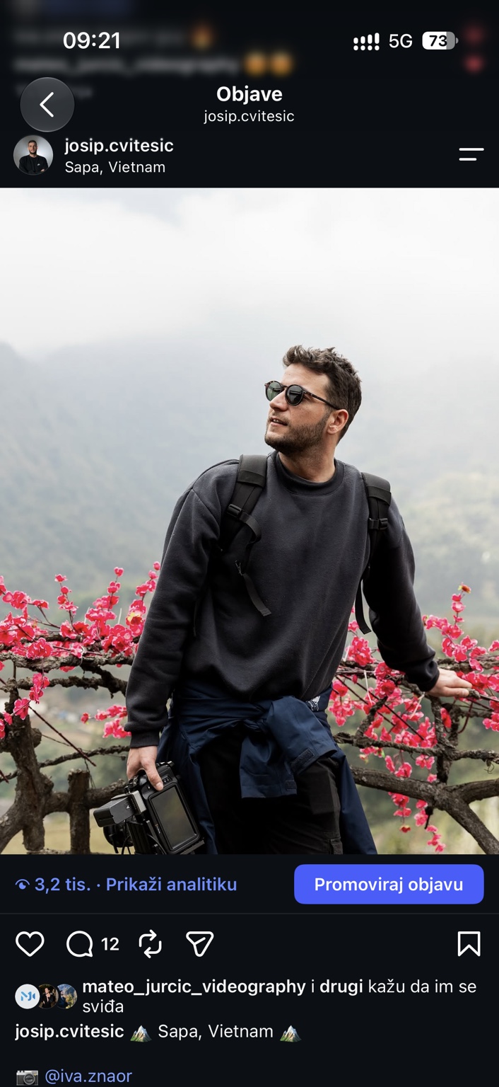 Josip Cvitešić with his camera in Sapa, Vietnam
